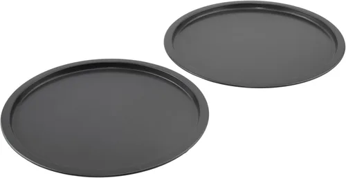 Miniatura 2 de GoodCook Conjunto de 2 bandejas para pizza personales antiadherentes de acero de 10", gris