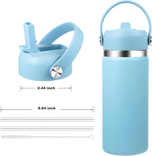 Miniatura 2 de Tapa de popote para boca ancha Hydro Flask, tapas con popote para Hydroflask de boca ancha de 12, 16, 18, 20, 32, 40 onzas, tapa de popote de Lluvia