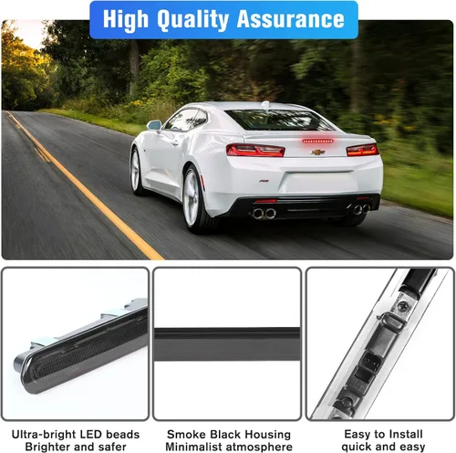 Miniatura 5 de Camaro LED 3ra Tercera Luz de Freno, Luz de Parada de Montaje Alto Central Trasera para Chevy Chevrolet Camaro Gen6 2016 2017 2018 2019 2020 (1PC)