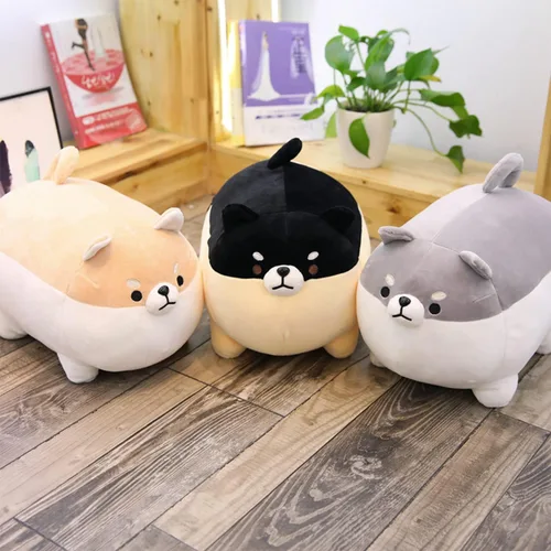 Miniatura 5 de FLORVIV Almohada de peluche de perro gordo de 19.6", Shiba Inu, lindos animales de peluche de Corgi juguete muñeca festival