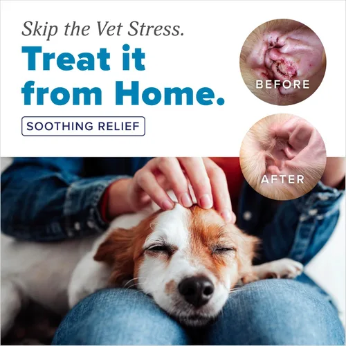 Miniatura 4 de TropiClean HomeVet Gotas medicinales para los oídos para perros, tratamiento de levadura y hongos recomendado por veterinarios, limpiador diario