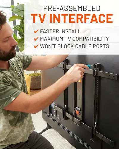 Miniatura 4 de ECHOGEAR Soporte de pared XL para TV de movimiento completo, soporte universal para televisores grandes de hasta 90 pulgadas - Articualtion suave