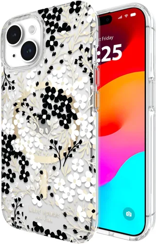 Miniatura 9 de Kate Spade New York Funda para iPhone 15 / 14 / 13, Compatible con MagSafe - Leopardo de Ciudad Negro