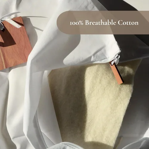 Miniatura 5 de Conjunto de bolsa de almacenamiento de suéter de lana de cachemira con madera de cedro integrada