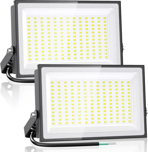 Miniatura 9 de Onforu Paquete de 2 luces LED de inundación para exteriores, equivalente a 500 W, 4500 lúmenes, luz de seguridad súper brillante, luz de día de 6000