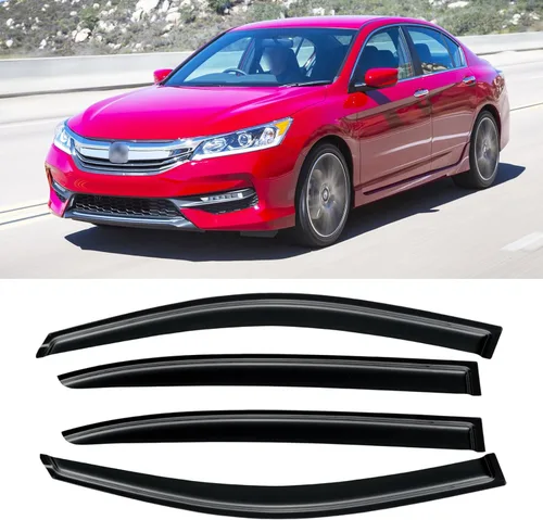 Miniatura 53 de Visera de ventana para Honda Civic 2022-2025, protectores de lluvia de canal exterior, escudos, deflector de ventilación, sombra, viento, humo