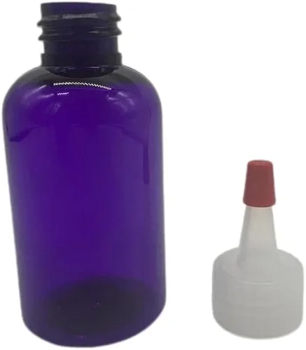 Miniatura 3 de Natural Farms Boston Bottles - Paquete de 8 recipientes vacíos recargables, aceites esenciales, para el cabello, tapa Yorker natural con punta roja