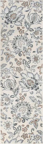 Miniatura 7 de Stella - Alfombra de pasillo de 2 x 8 pies, color crema, alfombra para pasillo, entrada interior, cocina o vestíbulo, alfombra floral - Alfombras