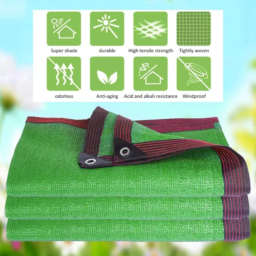 Miniatura 2 de Tela de malla transpirable permeable al agua y al aire, 85 % de protección UV, malla de cifrado de 12 pines, para patio, balcón, jardín, verde
