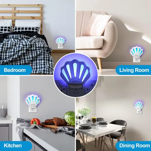 Miniatura 6 de Trampas para mosquitos para interior de casa, HU002, trampa para moscas enchufable, para interiores, trampa eléctrica para insectos voladores