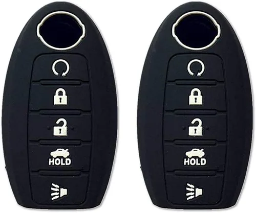 Miniatura 8 de Autobase Funda de silicona para llavero para Nissan Rogue Pathfinder Sentra 2023 2024 2025 Funda protectora de goma para llavero remoto con 5