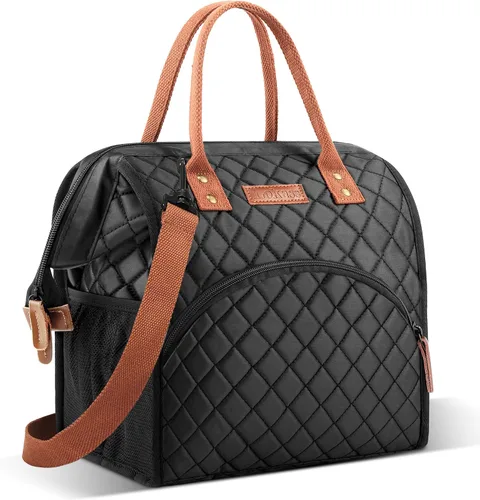 Miniatura 24 de LOKASS - Lonchera con aislamiento para mujeres y hombres - Bolsa de almuerzo reutilizable de 10 L para mujeres - Bolsa térmica con asa superior