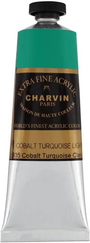 Miniatura 13 de Charvin Pintura acrílica profesional extrafina – verde absenta, tubo de 2.1 fl oz, pigmentos de triple fresado, resistente a la luz, pinturas