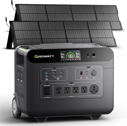 Miniatura 8 de GROWATT HELIOS 3600 Estación de energía portátil, batería LFP de 3600 Wh, expandible a salida de CA de 240 V/7200 W, hasta 36 kWh, generador