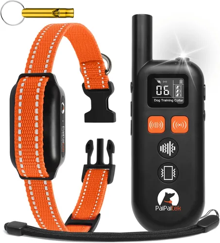Miniatura 9 de Correa de repuesto para collar de choque, 3/4 pulgadas, paquete de 2, collar de perro ajustable reflectante, naranja y rosa, tamaño de cuello de 8 a