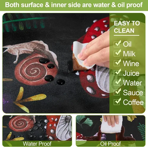 Miniatura 3 de Mantel de mesa de picnic con fundas de banco de 6 pies, 3 piezas, impermeable, resistente al viento, mantel de camping estético con bolsa