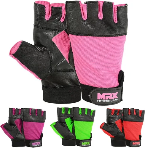 Miniatura 6 de MRX - Guantes de cuero para levantamiento de pesas para mujer