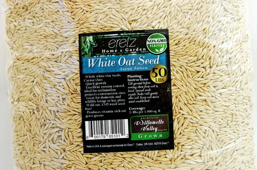 Miniatura 10 de Semilla de avena blanca de Eretz (25 libras) – ¡Elige el tamaño! Granos de avena cultivados en Oregon, sin rellenos, sin recubrimientos, sin