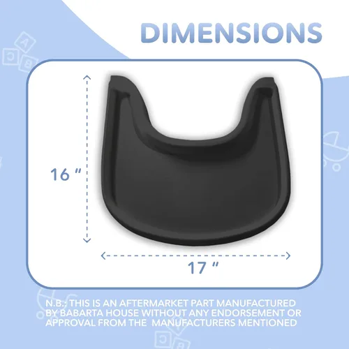 Miniatura 3 de Mesa para silla alta compatible con silla Stokke Tripp Trapp con potente superficie de succión suave, negro brillante, libre de BPA, fácil