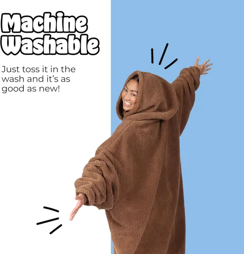 Miniatura 32 de THE COMFY Teddy Bear From Shark Tank Patented Zipper Oversized Sherpa Wearable Blanket Hoodie Gift for Women & Men