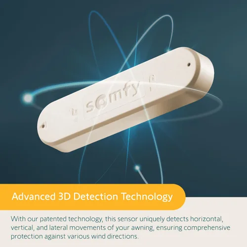 Miniatura 3 de Somfy Eolis - Sensor de viento RTS sin cables 3D, protección contra el viento inalámbrica para toldos RTS, funciona con toldos Sun Setter, detección