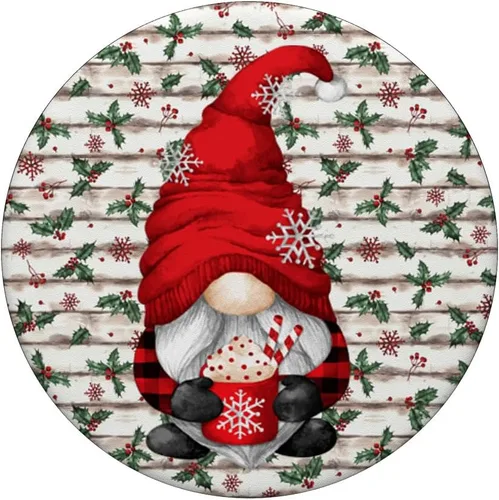 Miniatura 3 de Divertido gnomo de Navidad a cuadros, decoración navideña y cacao caliente PopSockets intercambiables PopGrip