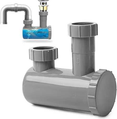 MoyRetty Trampa universal para lavabo de champú y fregadero, se adapta a tubos de drenaje estándar de entrada y salida de 1-1/2 pulgadas, equipo de
