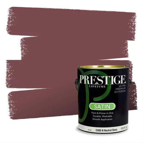 Miniatura 435 de Prestige Paints Pintura exterior e imprimación en uno, 1 galón, plano, coincidencia comparable de Valspar* Amber Rose*