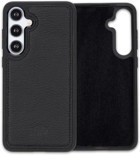 Miniatura 29 de BLACKBROOK Funda de piel de alta calidad a presión compatible con Samsung Galaxy S24, elegante funda de cuero de grano completo con la máxima