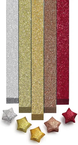 Miniatura 18 de FoDau770 Tiras de papel de estrella de color sólido, 1080 hojas de papel de estrella de origami para manualidades, regalo, proyecto de bricolaje, 10