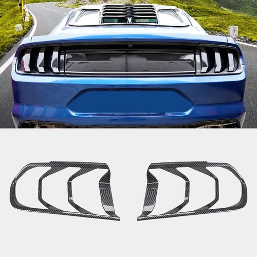 Miniatura 11 de HAKA TOUGH Cubierta de lámpara de luz trasera + marco de luces traseras para Ford Mustang 2018 2019 2020 2021 luces traseras marco biseles anillo