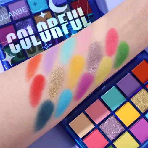 Miniatura 3 de UCANBE - Paleta de sombra de ojos colorida, 15 colores vibrantes brillantes, mate, metálica, neón, maquillaje para párpados, kit de regalo