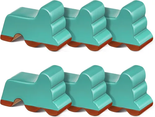 Miniatura 13 de Kigeli 6 patas de resina para macetas de jardín para exteriores, 3 pulgadas de largo, 1.5 pulgadas de alto, flores hechas a mano, elevador