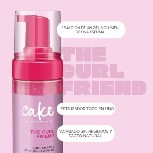 Miniatura 5 de Cake Beauty - Moldeador de rizos de gel a espuma, The Curl Friend – Gel definidor de rizos de alta sujeción, protección para el encrespamiento