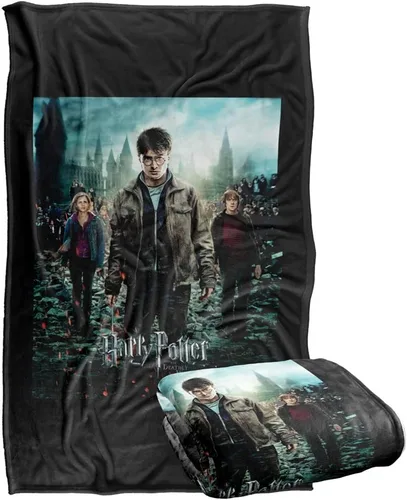 Harry Potter - Póster de las Reliquias de la Muerte Parte 2, manta supersuave de tacto sedoso, 36 x 58 pulgadas
