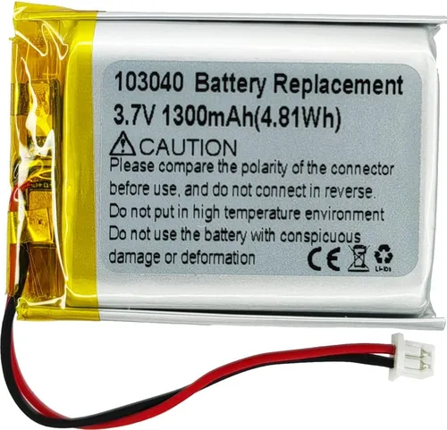 DC 3.7V1300mAh 103040 Batería recargable de polímero de litio, adecuada para productos electrónicos de bricolaje 3.7-5V con reemplazo de batería de