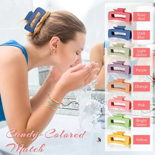 Miniatura 4 de 49 piezas de accesorios para mujer, pulseras de amistad con ondas de surfista, gargantilla en capas, pinzas para el cabello con garra cuadrada