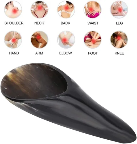 Miniatura 8 de Gua Sha Herramientas de masaje, raspado de cuerno de buey, tabla de masaje para terapia de acupuntura corporal, herramientas raspadoras para cara