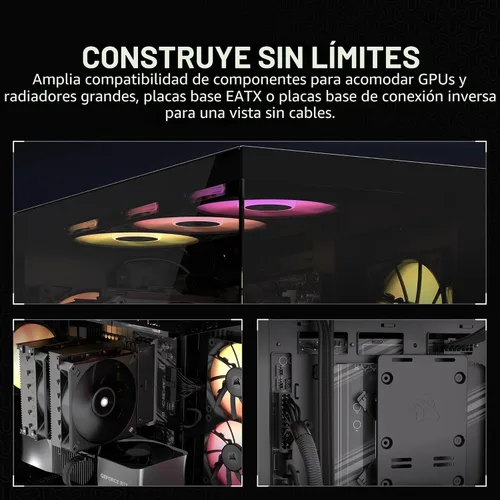 Miniatura 5 de CORSAIR iCUE Link 3500X RGB Mid-Tower ATX Carcasa para PC – Vidrio Templado Panorámico – Compatible con Placa Base de Conexión Inversa – 3X Negro