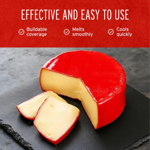 Miniatura 5 de Blended Waxes Inc. - Bloque de cera para hacer queso, cera de grado alimenticio premium, se puede utilizar para una variedad de tipos de queso, Rojo