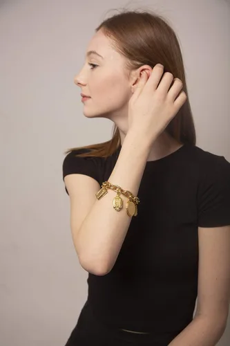 Miniatura 3 de Ben-Amun Jewelry - Pulsera de oro con dije de inspiración vintage
