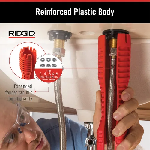 Miniatura 3 de RIDGID 57003 EZ Change Llave de Fontanería para Instalación y Remoción de Grifos