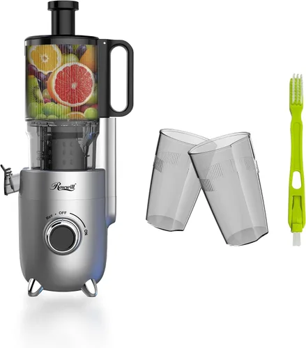 Miniatura 2 de Rosewill Exprimidor de prensa en frío, máquina extractor de jugo de canal de alimentación de 4.72 pulgadas de ancho, alto rendimiento de jugo