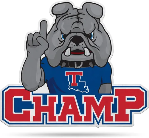 Rico Industries Banderín de corte con forma de mascota de los Bulldogs de Louisiana Tech de la NCAA, decoración del hogar y la sala de estar,