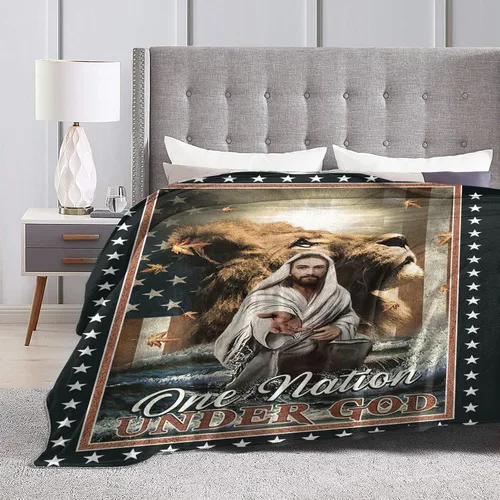 Miniatura 6 de Manta cristiana de Jesús con diseño de león de Cristo Jesús, manta decorativa de león de Judá, regalos para niñas y niños, ropa de cama de invierno