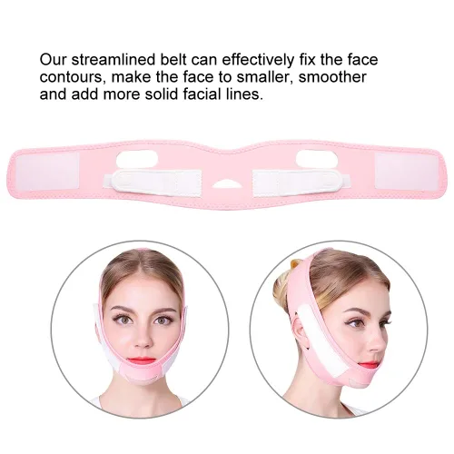 Reductor de barbilla doble, correa para adelgazar la cara, línea V, cinturón facial, vendaje, correa facial, cuidado de la piel, herramienta de
