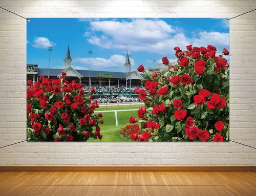 Nepnuser Telón de fondo para cabina de fotos de Kentucky, Día del Derby, Churchill Downs, decoración de fiesta de carreras de caballos para
