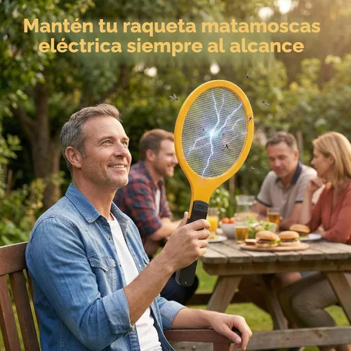 Miniatura 6 de Matamoscas eléctrico – Exterminador de insectos – Potente asesino de mosquitos y moscas de 2200 V, matamoscas para interiores y exteriores