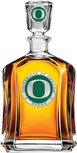 Heritage Pewter Oregon Capitol Decanter | Vertedor de licor de 24 onzas | Vidrio de peltre hecho por expertos