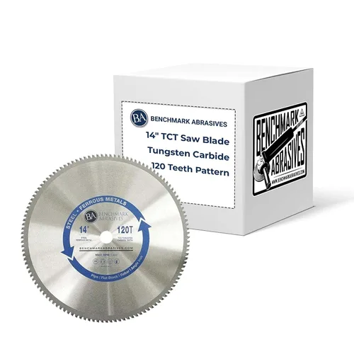 Miniatura 10 de Benchmark Abrasives TCT Hoja de sierra circular de 10 pulgadas, hojas de sierra de corte de metal con punta de carburo de tungsteno para cortar